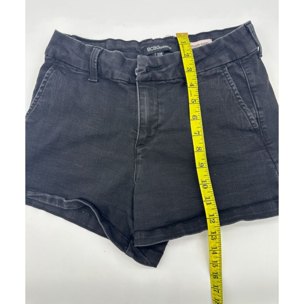 BCBGeneration Trouser Shorts 7/28 Zip Up & Pockets Black - Picture 3 of 6